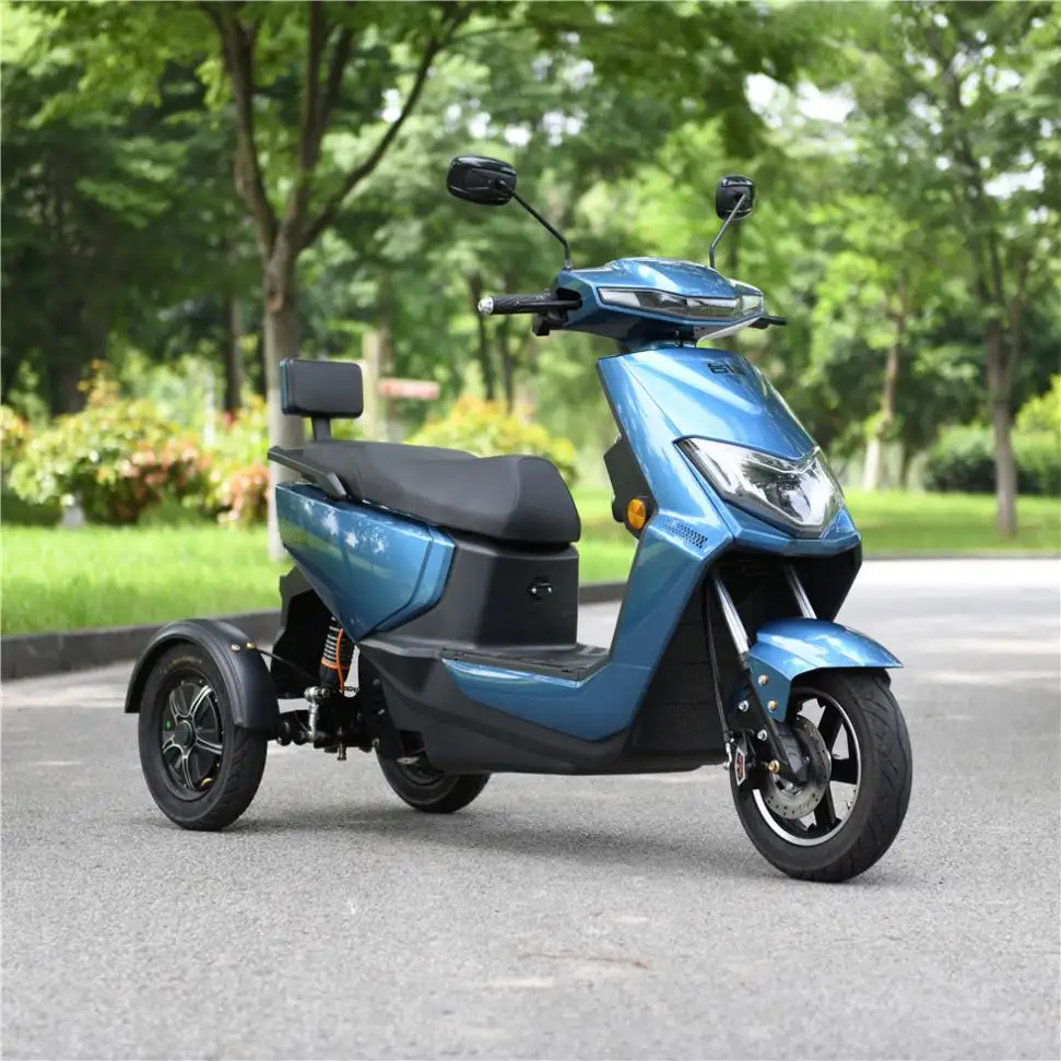 Tricycle à roues électrique chinois vente chaude 500W 3 CE personnalisé 60V 10 pouces 2 sièges Tricycles électriques vélo cargo électrique