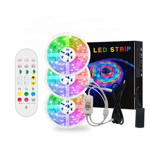 RGB LED şerit seti kitleri müzik denetleyicisi IP20 IP65 12V SMD5050 RGB LED şerit - Product Image 1