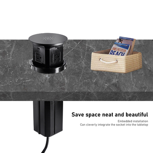 15A 4 Ac Outlet <strong>Tabletop</strong> <strong>Socket</strong> <strong>Multi</strong>-Plug Electric Lift <strong>Socket</strong> Wireless Charger Recessed Hidden Pop-Up for Desktop <strong>Socket</strong> - Product Image 4