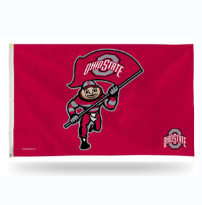 <strong>Ohio</strong> State Custom Size 3x5 Foot Polyester Pennant Flag Red <strong>Ohio</strong> State Flags with Black Background - Product Image 1
