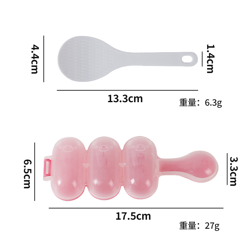 Opp bag pink Shaker + spoon set