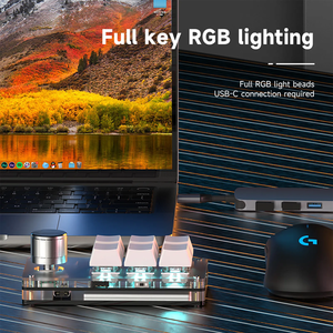 2.4G Wireless Mini <strong>Custom</strong> <strong>Keyboard</strong> 3 6 9 12 15-key Hot-swap Mechanical Multifunction Macro Programmable <strong>Keyboard</strong>
