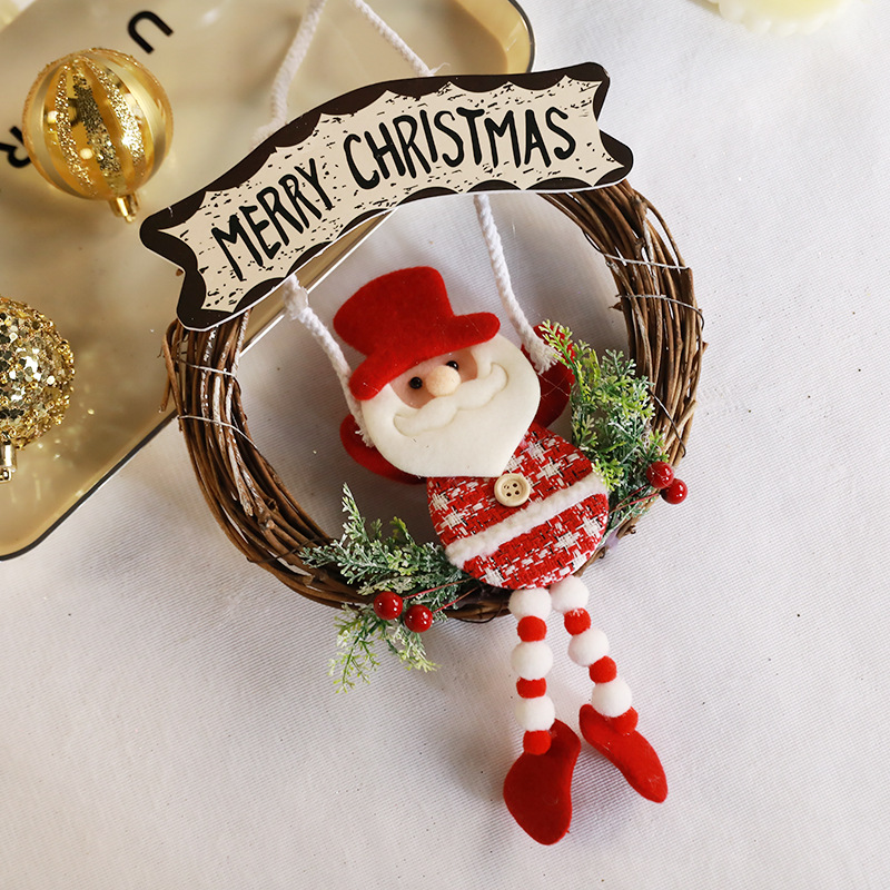 Colgante de corona de Papá Noel, 29*20CM, 1 pieza