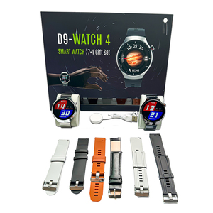 D9-watch 4 con 7 cinghie in pelle di metallo senza fili di gomma caricabatterie BT chiamata grande batteria orologio musicale lettore multifunzione Smart Watch - Product Image 3