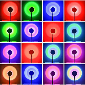 Çin nakliye ajan Sunset projeksiyon lambası Led ışık romantik görsel ruh aydınlatma lambası derece rotasyon ağ kırmızı ışık - Product Image 4