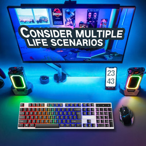 104キー光るRGBバックライト付きUSB有線ゲーマーキーボード低価格ユニバーサルジャイマーPCラップトップゲーミング英語キーボード - Product Image 2