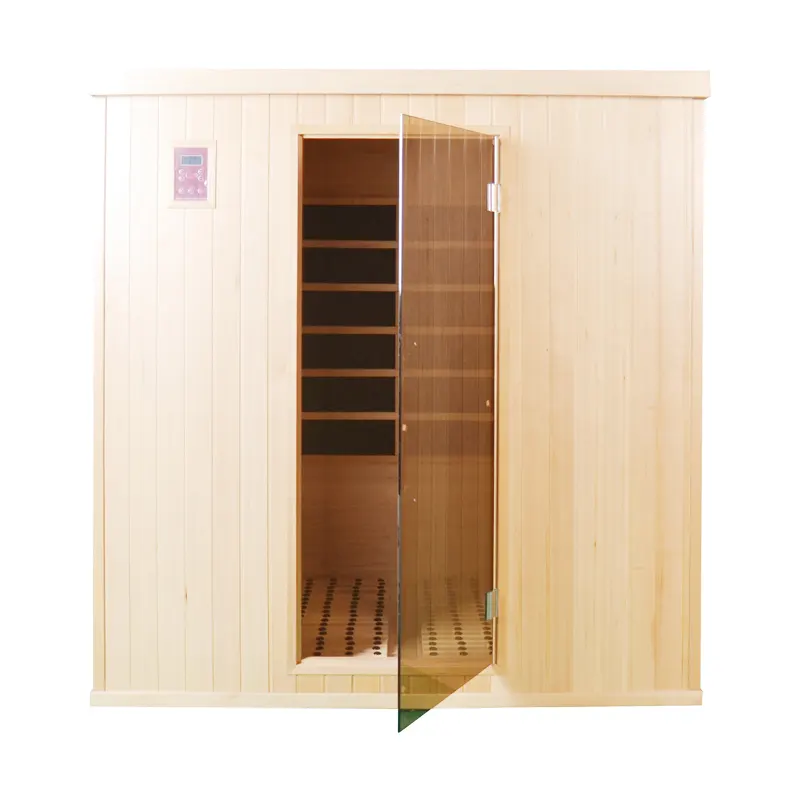 2024 nuovo design lontano infrarosso sauna interna in legno massello 4 persona sauna domestica per rilassarsi