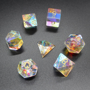 カラークリアジェムストーンD6D20ファンシーダイス19mm卓上ゲームフラッシュ天然ジェムストーンダイスD & Dジェムストーンダイスセット卸売