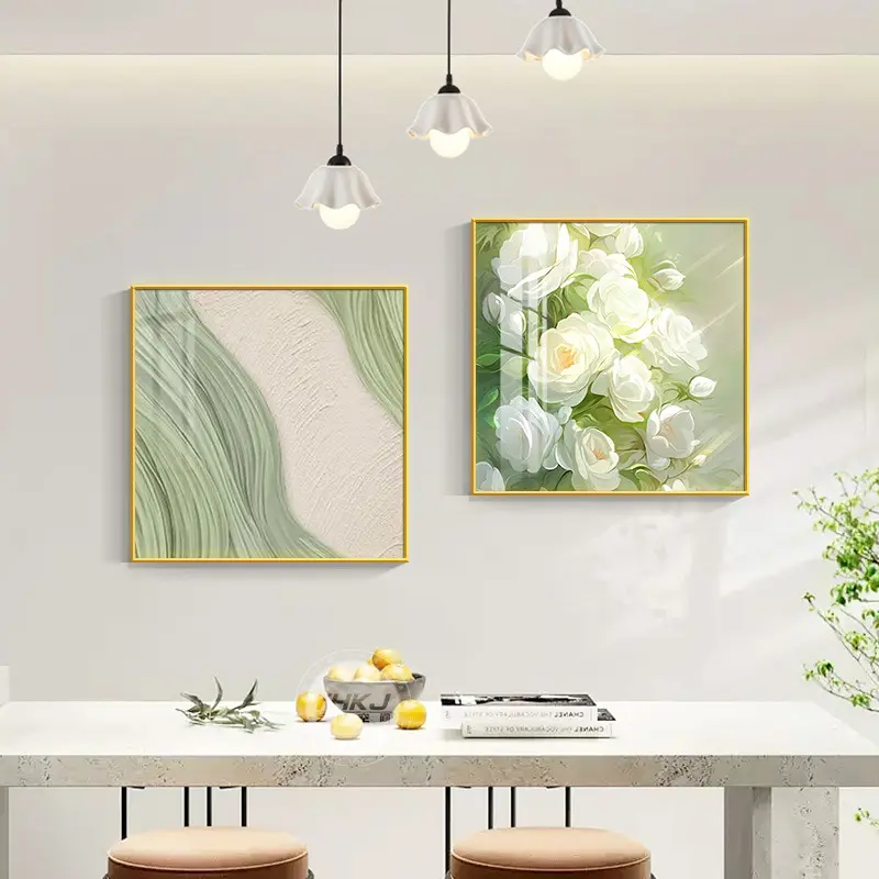Decorazione per soggiorno in stile gelsomino stile crema pittura di fascia alta per la pittura piccola della sala da pranzo del ristorante