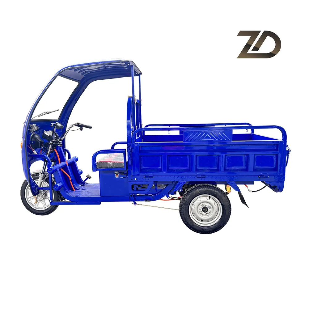 Kendaraan lapangan desa kapasitas muatan berat, kendaraan utilitas pertanian sepeda motor tiga roda untuk sepeda motor Trike listrik