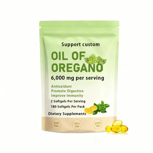 Minyak Oregano kapsul Softgel 180 300 Unit berisi minyak biji hitam antioksidan anti GMO minyak bebas Gluten dari Oregano Softgel - Product Image 1
