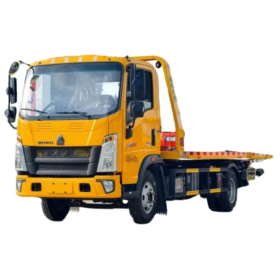 SINOTRUK HOWO 4x2 5-10 Ton Flatbed Handicap luce rimorchio retromarcia assistenza stradale camion di recupero per la vendita