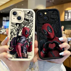 Marvel Deadpool telefon IPhone için kılıf 16 15 14 13 12 11 Pro Max 16 15 14 8 7 artı X XS Max 8 7 Funda darbeye koruyucu kapak - Product Image 1