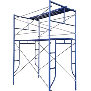 Impalcatura tubolare in acciaio H-Frame con ruote da costruzione sistema di ponteggi per la costruzione, comprese le parti della scala di assi dell'impalcatura - Product Image 1