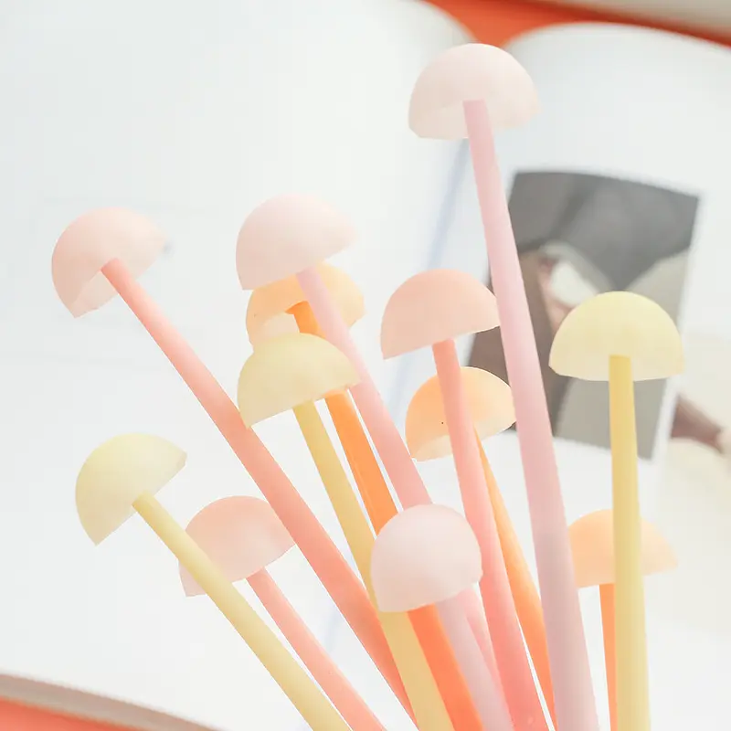 Stylo en gel de silicone créatif et mignon stylos rollerball en gel lumineux pliables pour la décoration de bureau, de maison et de chambre à coucher