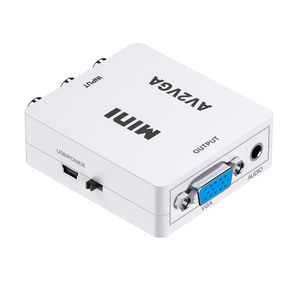 Mini adaptadores AV2VGA Convertidor de audio y video Conectores RAC a VGA para monitor Proyector STB Box DVD - Product Image 1