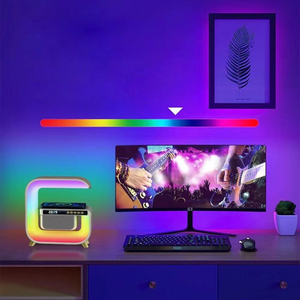 Estación de carga inalámbrica al por mayor, lámpara de escritorio, alarma de carga G3, luz RGB, cargador inalámbrico, altavoz de carga inalámbrico mágico - Product Image 4