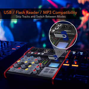 ライブレコーディング & ソング制作用のコンパクトな4チャンネルプロオーディオインターフェースミキサーコンソール - Product Image 5