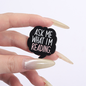 Hộp thoại màu đen để đọc sách pin men bị mất trong các trang Mọt Sách trâm cài huy hiệu trang sức quà tặng cho độc giả bạn bè - Product Image 4