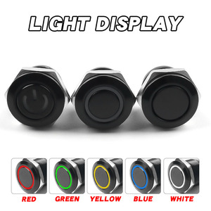 12mm Ultra kısa okside siyah Metal basmalı anahtar 3-6V 12-24V LED ışık anlık sıfırlama su geçirmez - Product Image 2