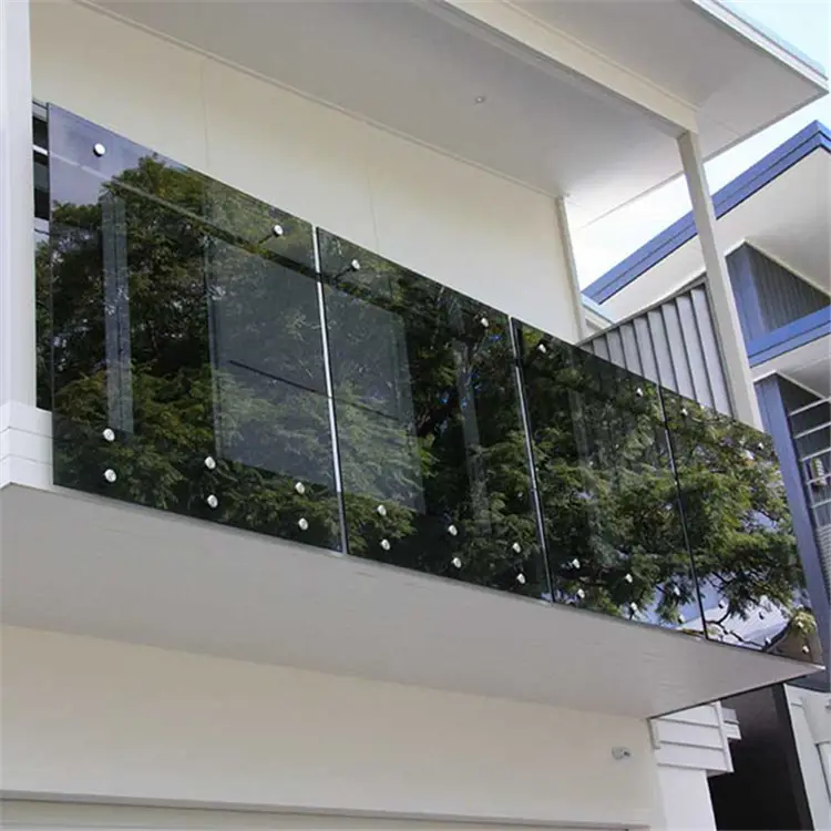 Prima de acero galvanizado de aluminio separador barandilla de vidrio de cubierta de vidrio barandillas para sistemas de balcón