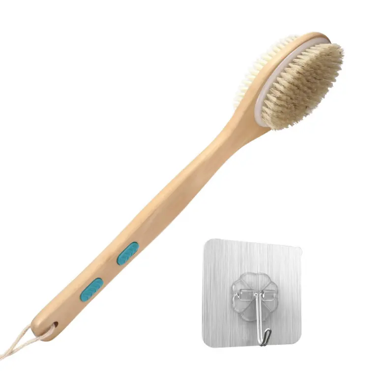 लकड़ी Exfoliating ब्रश एक मुलायम स्क्रब maquiagem लंबी लकड़ी संभाल शुद्ध शरीर स्नान सामान