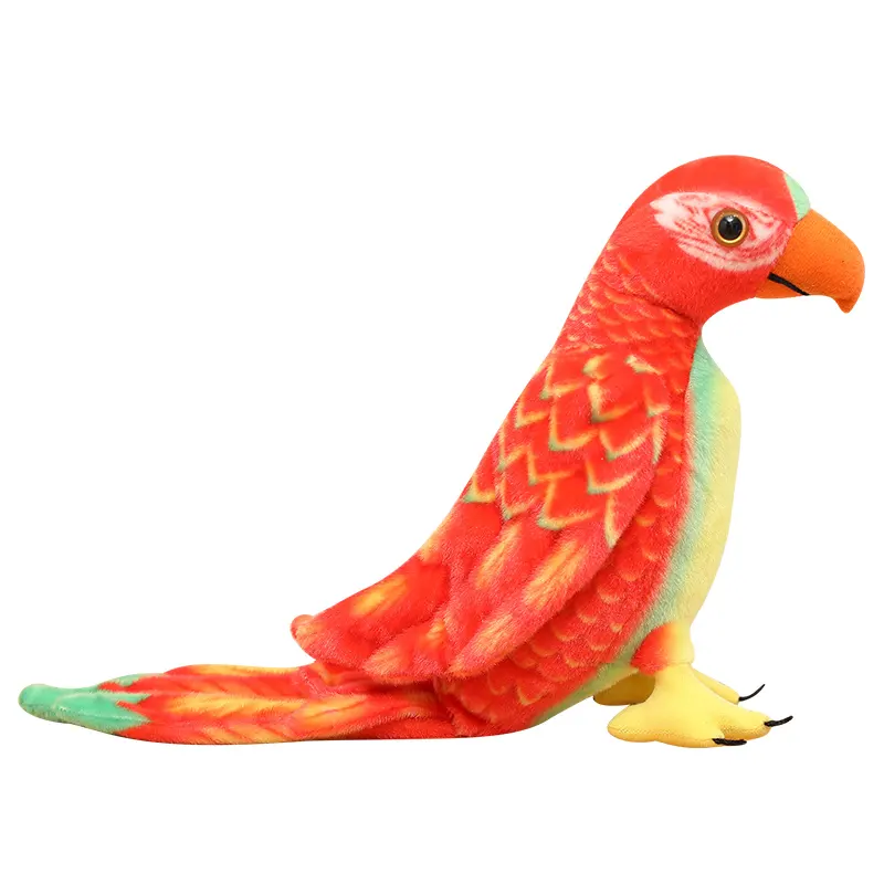 Plüsch Papagei Kuscheltier-Weiches Fell Hug gable Tropical Red Parrot, Entzückende Spielzeit Plüsch tier, Niedliche Realistische Vogel Kuscheln