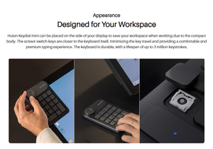 Huion-teclado ergonómico K20 de una mano, combina 18 teclas personalizadas con un controlador de dial, miniteclado - Product Image 3