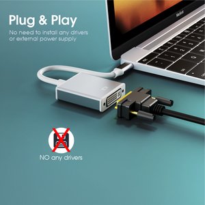USB集线器DVI适配器类型C Usb集线器端口集线器USB C 3.0 DVI转换器用于PC笔记本电脑手机 - Product Image 5