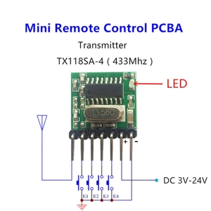 TX118SA-4 ASK Funk-Sendermodul Fernbedienung 1527 Kodierung für Modul DIY 433 MHz