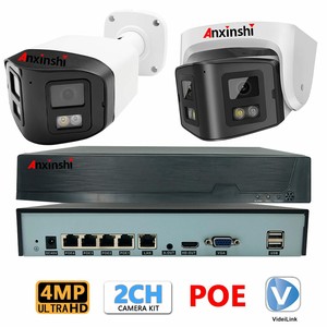 Nuevo modelo 4MP 2CH POE Kits de cámaras IP con cuerpo humano y sistema de cámara CCTV para el hogar Sistema de cámara gran angular de 180 ° - Product Image 2