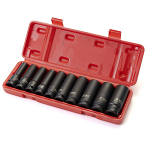 Fabrika doğrudan 1/2 inç CR-V derin Hex darbeli lokma seti 10 adet 10-24mm özelleştirilebilir depolama OEM sert çanta el kombinasyon aracı - Product Image 3
