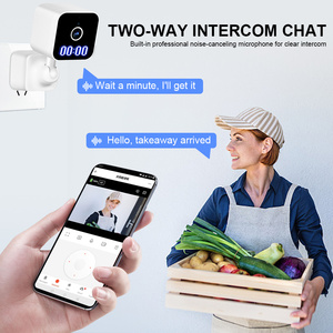 K1パンチルト360回転ナイトビジョンモーション検出デジタルHDWifiクロックカメラワイヤレスウォールプラグスマート目覚まし時計カメラ - Product Image 4