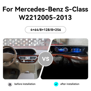 Android a doppio schermo per auto digitale a grappolo misuratore di velocità per Mercedes-Benz S W221 CL W216 AMG lettore multimediale strumento cabina di pilotaggio 5G - Product Image 4