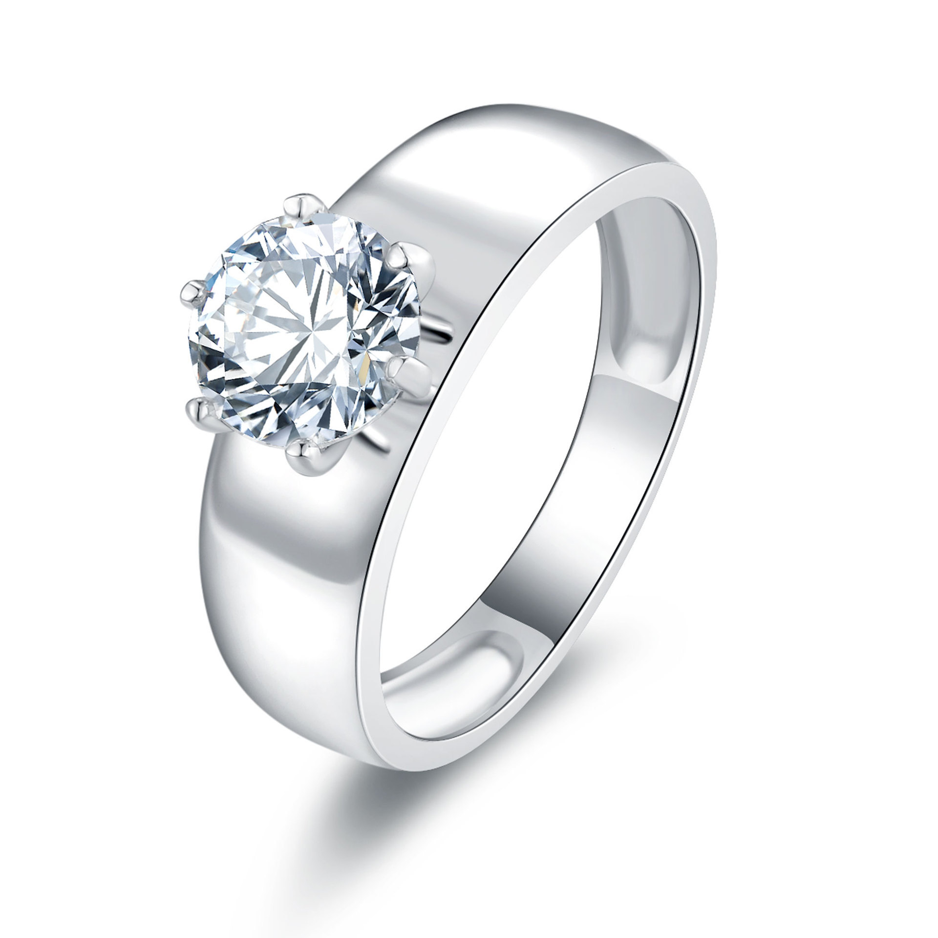 Moissanite+GRA Certificate-White Gold