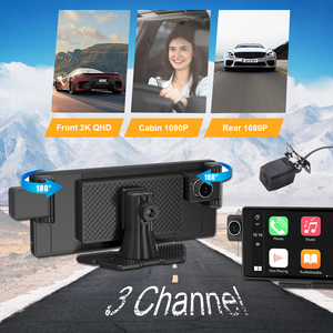 A11กล้องติดรถยนต์หน้าจอสัมผัสแบบพกพาเล่นได้สามเลนส์กันน้ำกล้องสำรอง GPS บลูทูธ - Product Image 2