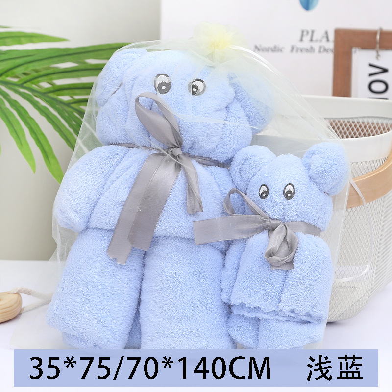 Funda para pañuelo con forma de oso, azul claro