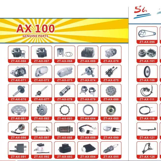 ร้อนขายที่มีคุณภาพสูงชิ้นส่วนรถจักรยานยนต์สำหรับ AX100