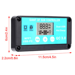 Ultra-Wide 10A-100A USB Solar laderegler mit 12V 5V LCD Display MPPT Solar laderegler - Product Image 3