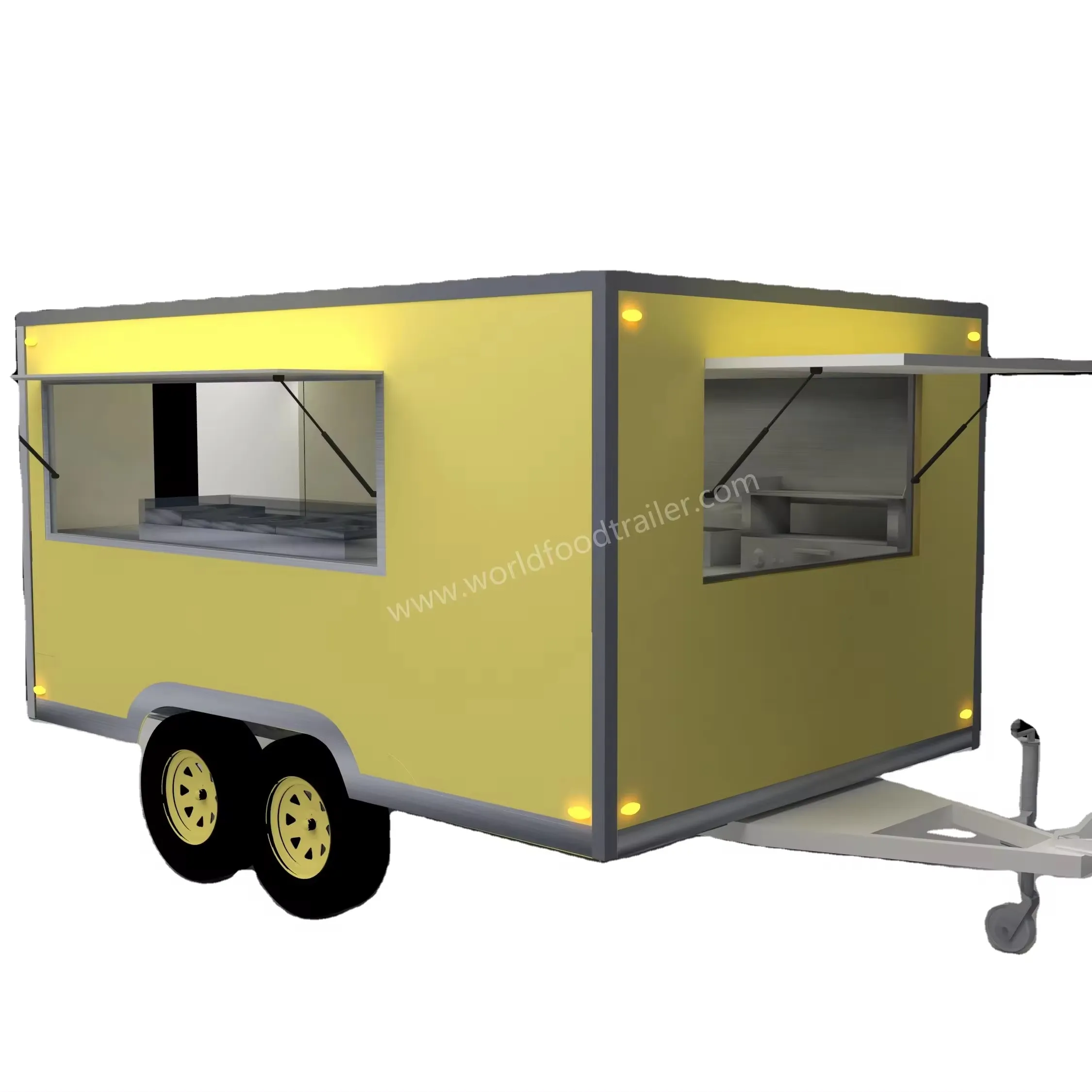 Precio al por mayor Mobile Hot Dog Food Trucks Mobile Ice Cream Food Truck Trailer Crepe Food Cart para la venta