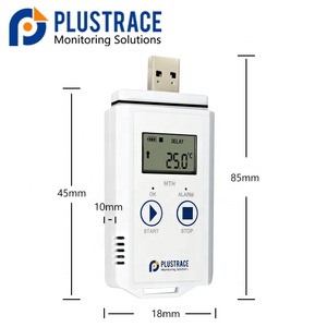 PLUSTRACE MTH Registrador de datos de temperatura y humedad portátil de uso múltiple para medicina.
