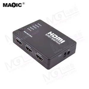Minidivisor HDMI 5x1 de fábrica, 5 puertos, caja Hub, interruptor automático, 5 entradas, 1 salida, hdmi, 3D, 1080p, HD, con Control remoto