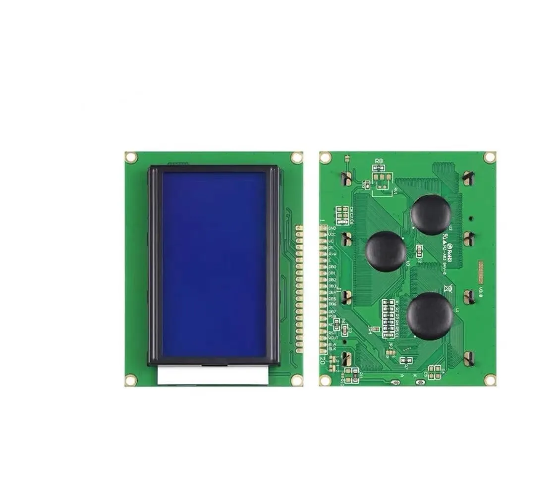 12864 128x64 도트 그래픽 블루/옐로우 그린 컬러 백라이트 LCD 디스플레이 모듈 라즈베리 PI