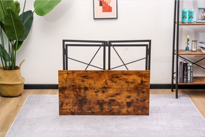 Writing <strong>Computer</strong> Desk Modern Simple Study Desk Industrial Style Folding Laptop <strong>Table</strong> for Home Office Brown <strong>Notebook</strong> Desk - Product Image 5