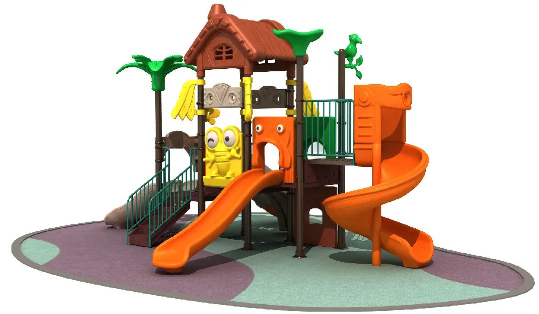 Bright Color kids outdoor play structures backyard playground sets QX-018B