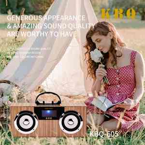 Bộ Khuếch Đại Bằng Gỗ Tùy Chỉnh Của Nhà Sản Xuất Loa KBQ-602 Loa Không Dây Di Động - Product Image 6