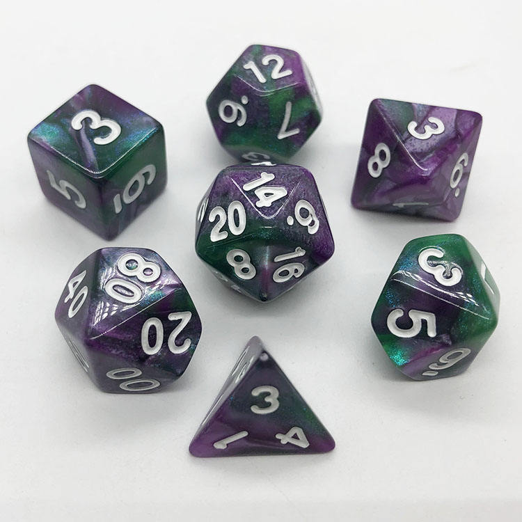 Tourbillon vert scintillant violet