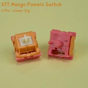 GMK67 mekanik klavye için KTT Mango Pomelo lineer anahtarı POM PC PA66 5 Pin HiFi ses işık basıncı özel DIY anahtarı - Product Image 5