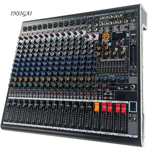 Al por mayor profesional 8 12 16 canales estudio en vivo micrófono tarjeta de sonido controlador de DJ consola mezcladora de audio mezclador de canal - Product Image 1