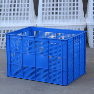MU Fruit and Vegetable Basket Colored Box Mesh Plastic Moving Storage <strong>Nest</strong> <strong>Stack</strong> <strong>Crates</strong> for Agriculture Harvest - Product Image 2